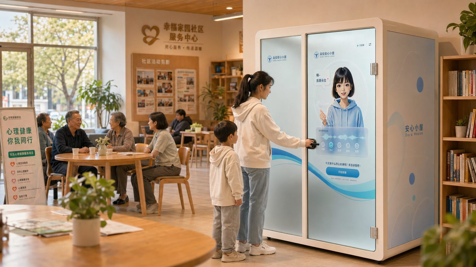 智愈 AI 云屏 · 社区 AI 心理陪伴终端 · 深度同步