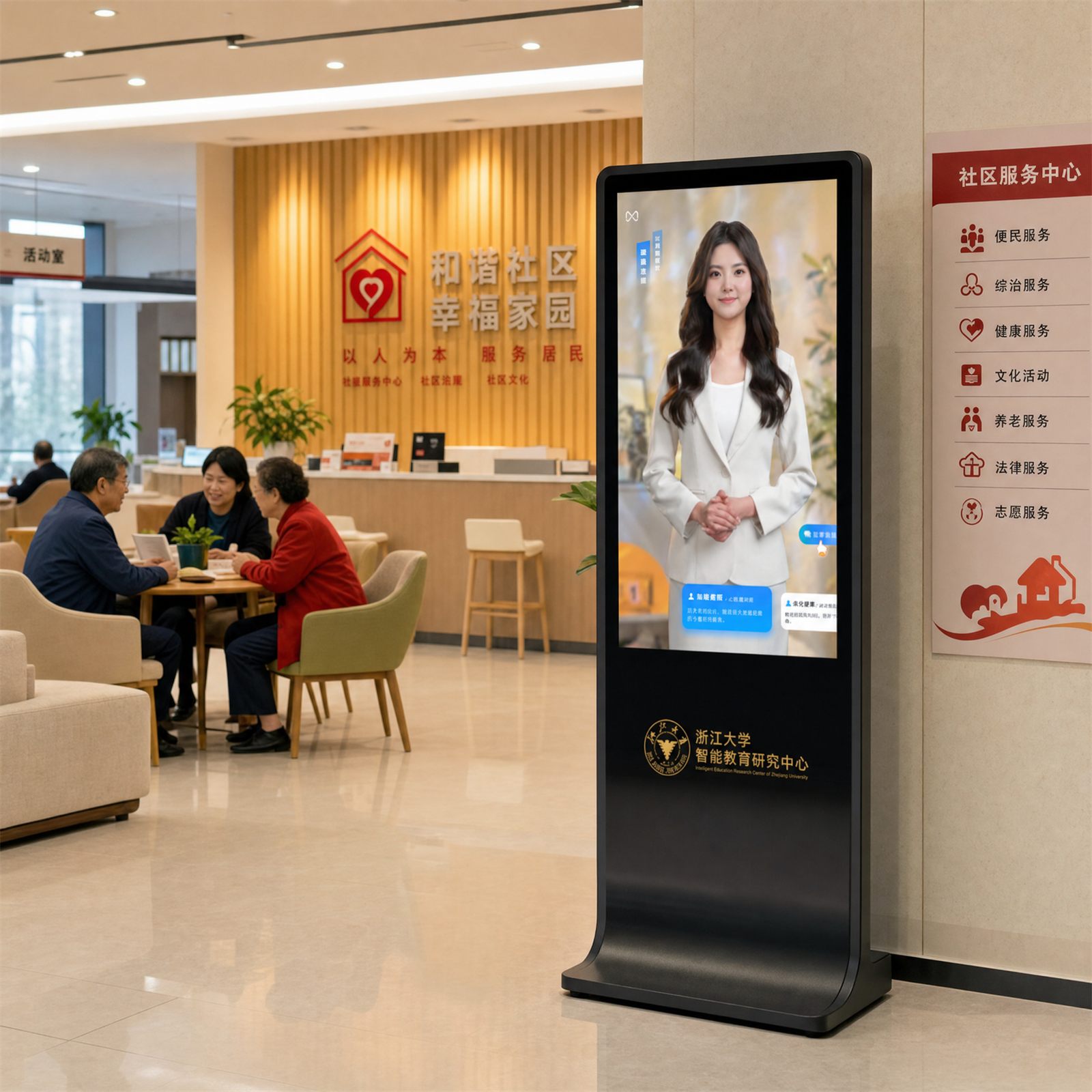 智愈 AI 云屏 · 社区场景