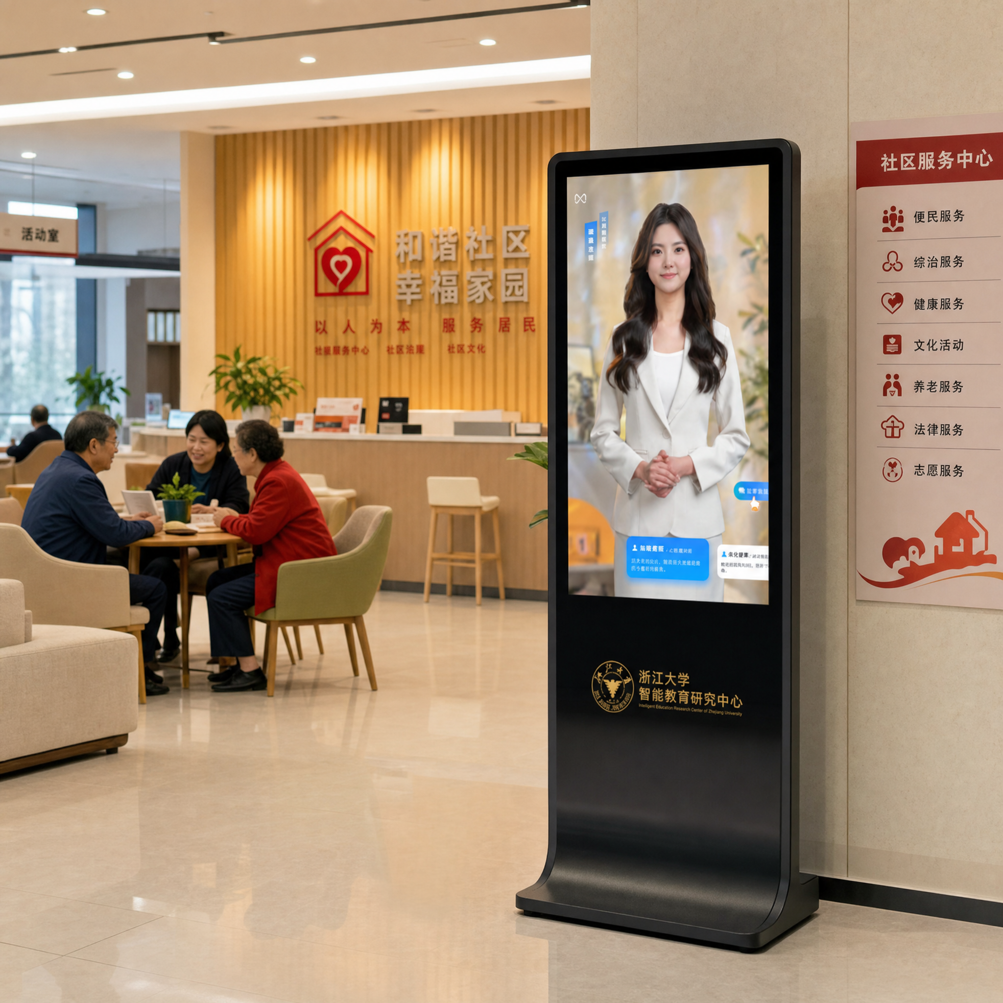 智愈 AI 云屏 · 社区场景