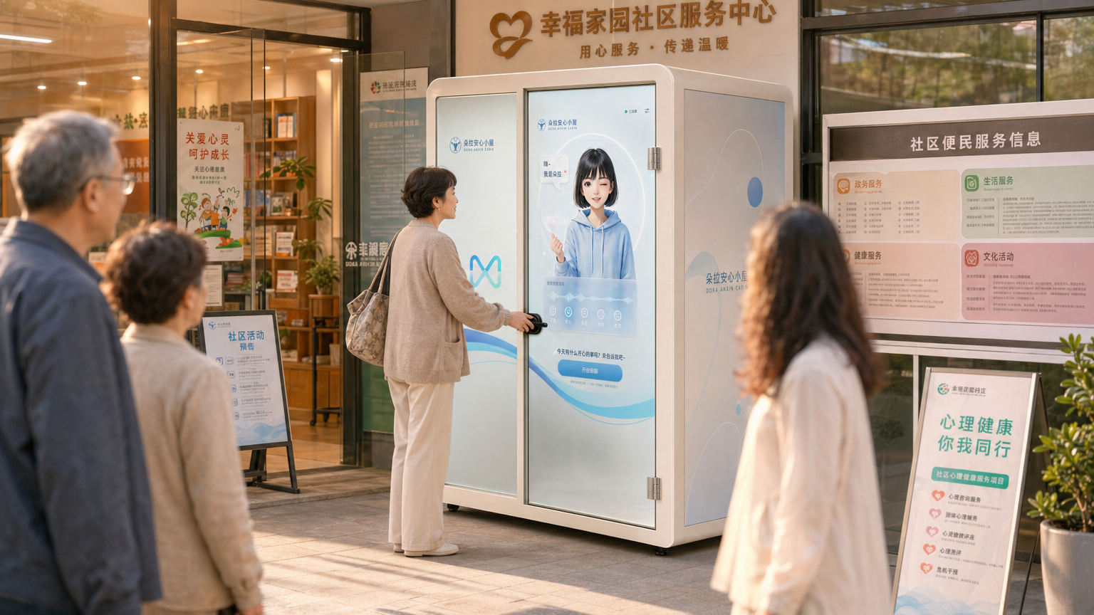 智愈 AI 云屏 · 便民服务点