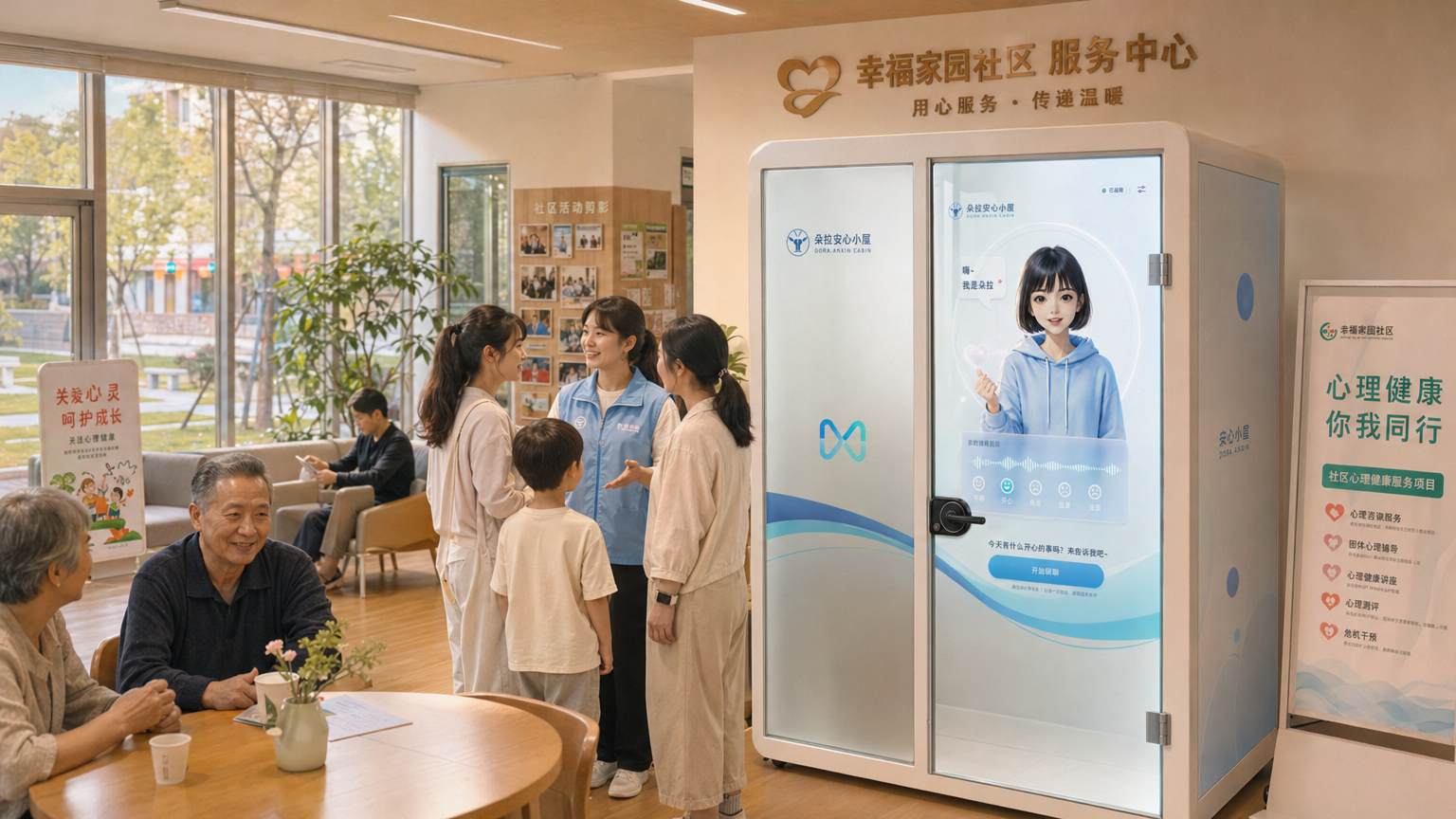 智愈 AI 云屏 · 社区服务中心